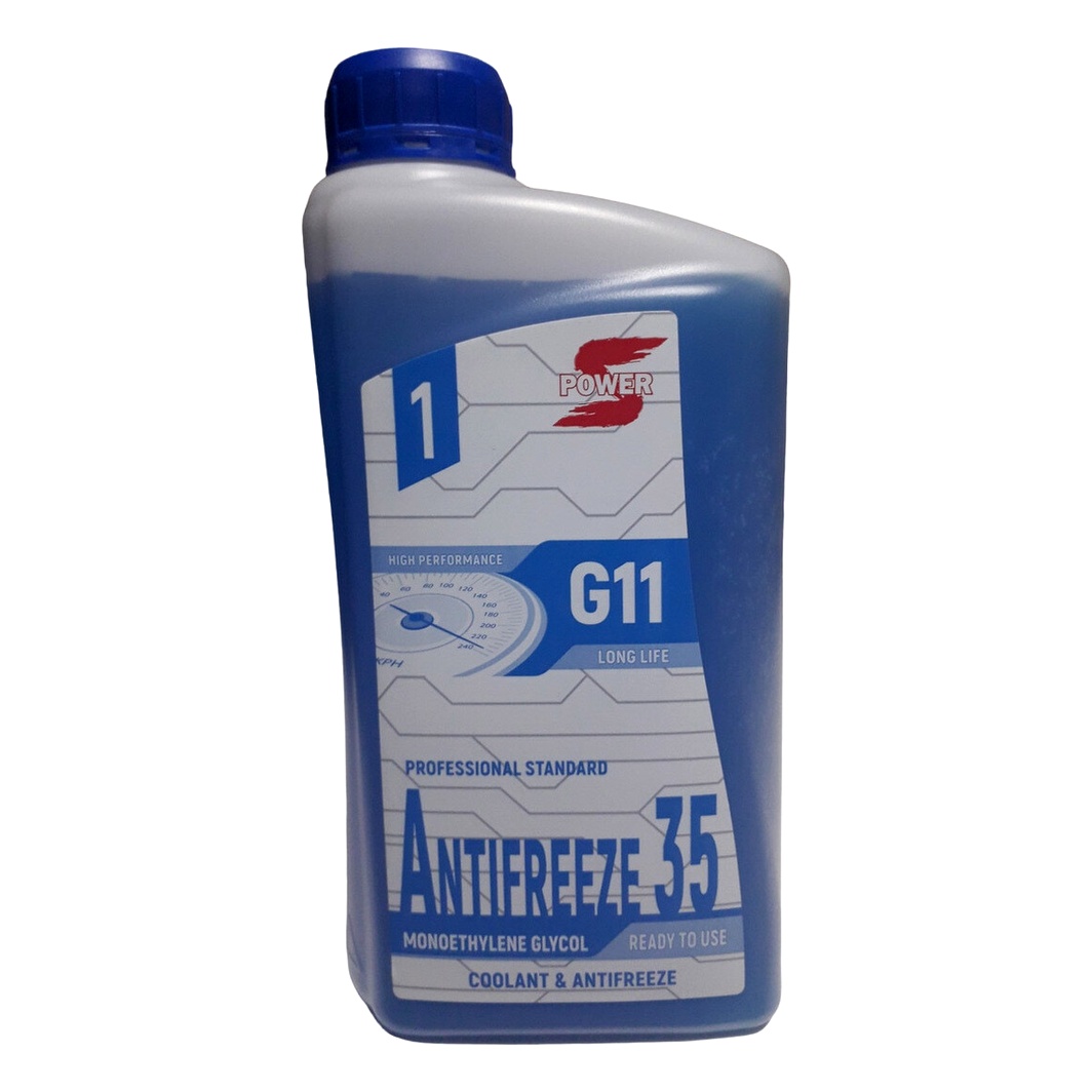 Готовий антифриз S-POWER синій G11 -30 °C 1 л (SPG11B1LCAN) - zapix