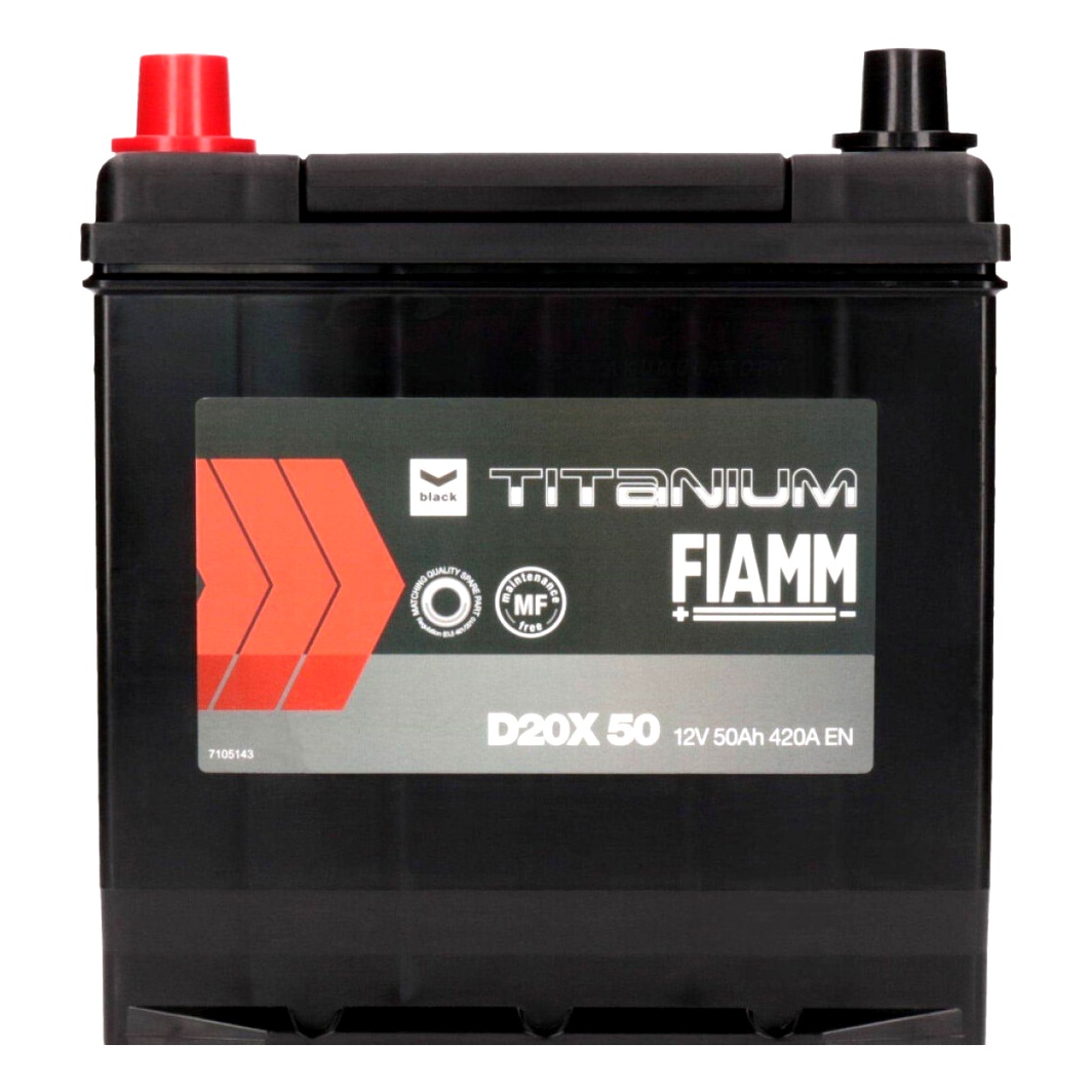 Акумулятор FIAMM Titanium Black 12V 50Ah 420A L+ D20X50 - zapix