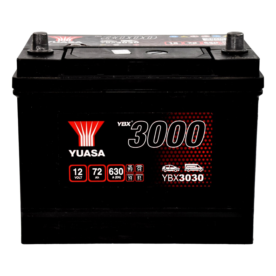 Акумулятор YUASA YBX 3000 12V 72Ah 630A R+ YBX3030 - zapix