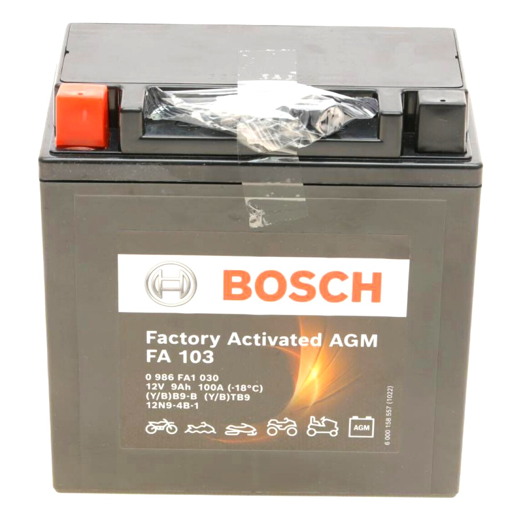 Акумулятор BOSCH Factory Activated AGM 12V 9Ah 100A L+ 0986FA1030 - zapix