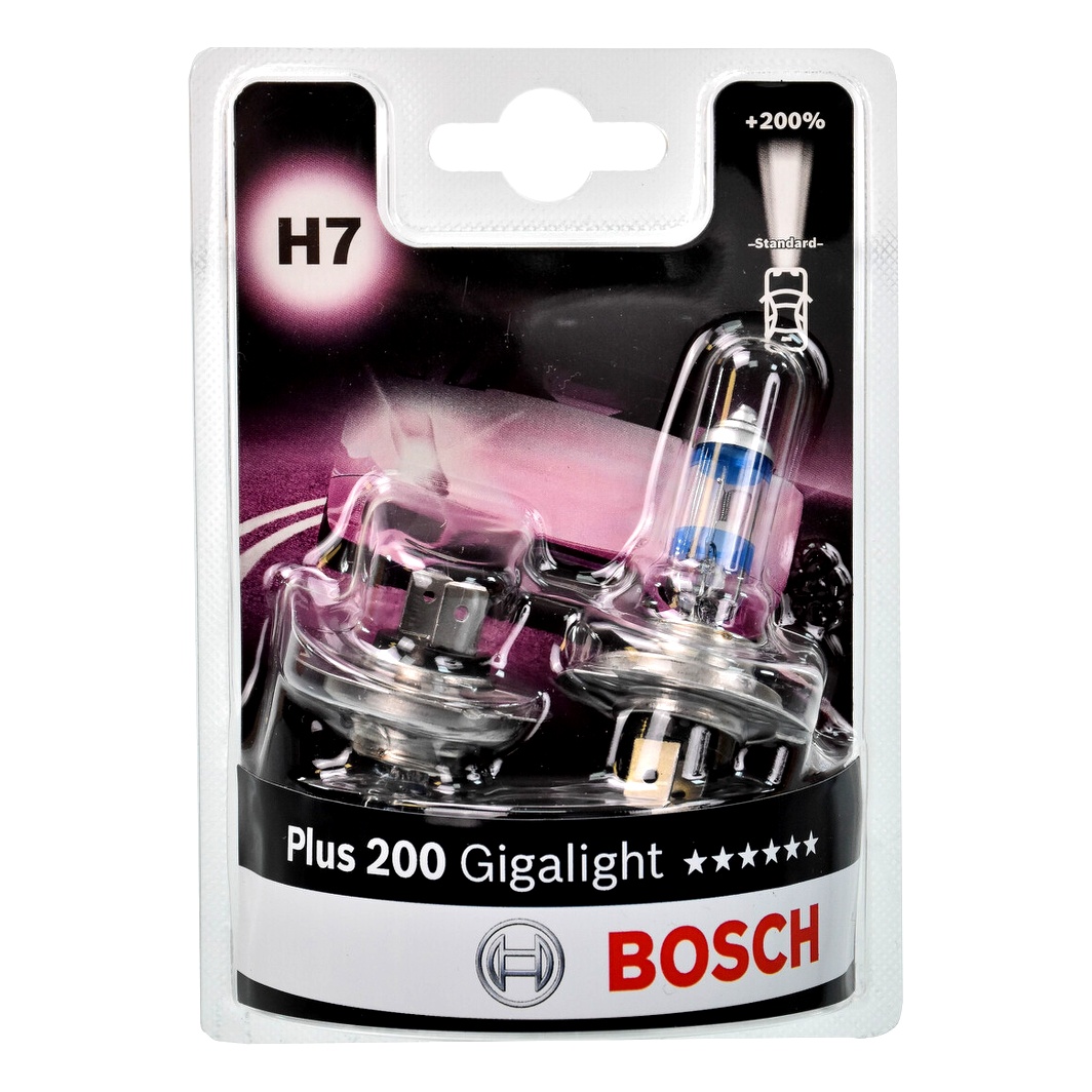 Автолампа галогенова BOSCH Plus 200 Gigalight H7 PX26d 55W 12V 1987301436 - zapix