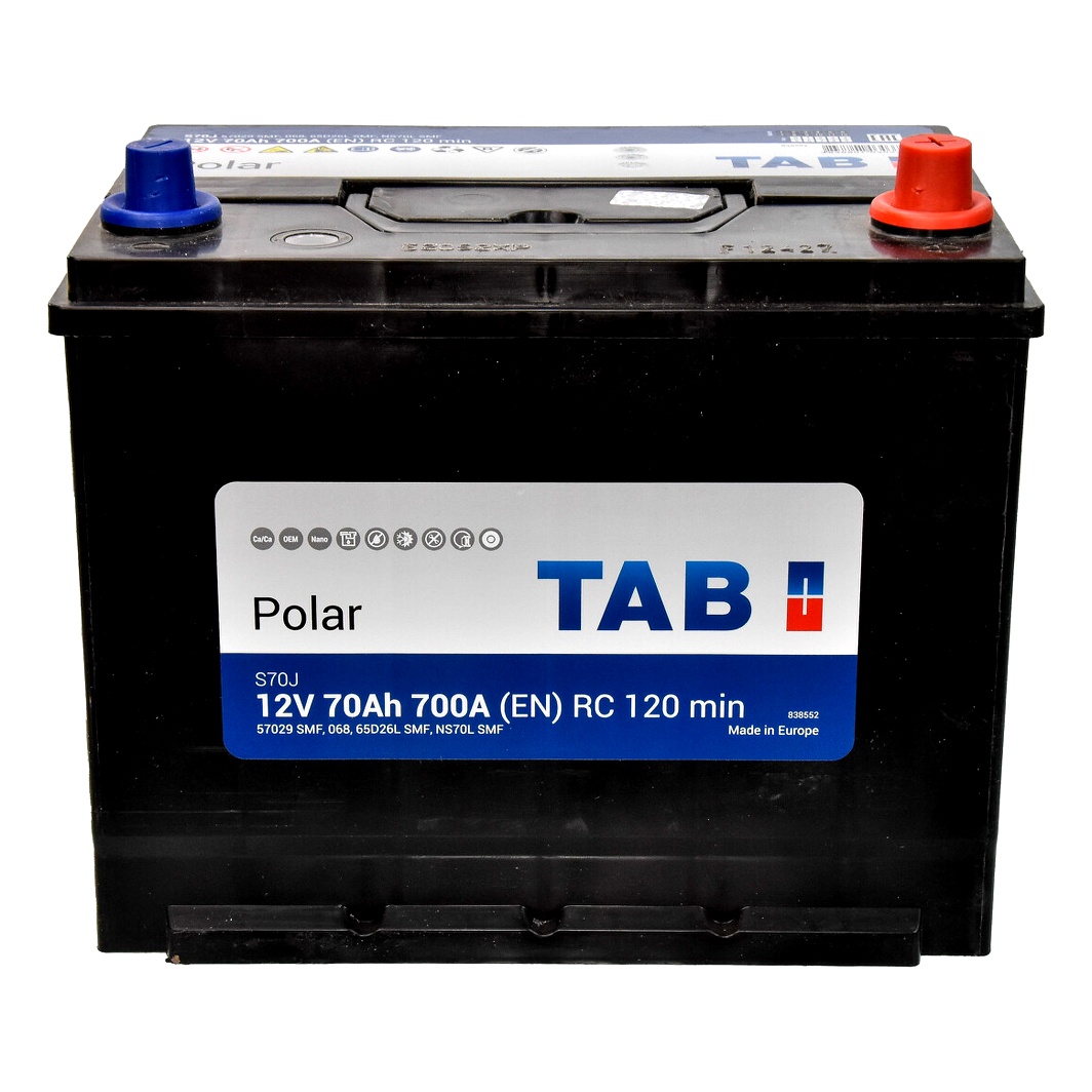 Акумулятор TAB Polar S JIS 12V 70Ah 700A R+ 246870 - zapix