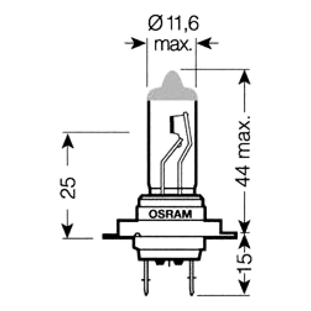 Автолампа галогенова OSRAM Cool Blue Intense H7 PX26d 55W 12V світло-блакитна 64210CBI - zapix