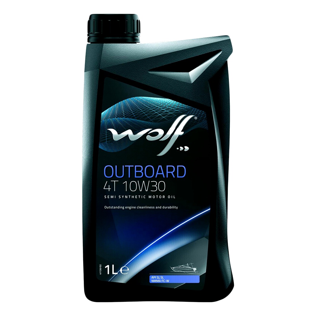 Моторное масло WOLF Outboard 4T 10W-30 полусинтетическое 1 л 8302305 - zapix
