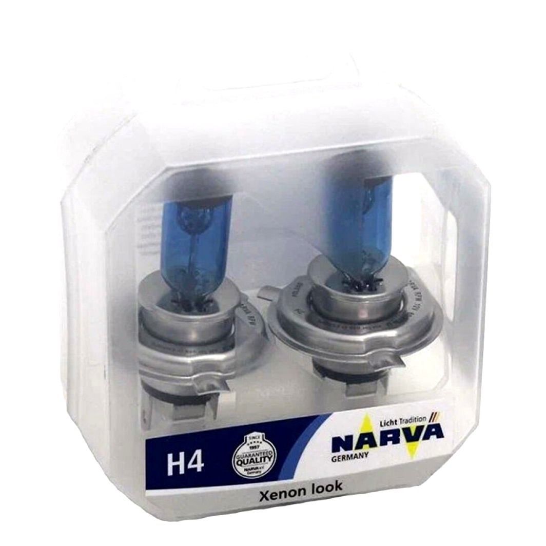Автолампа ксенонова NARVA Range Power White H4 P43t-38 55W 12V темно-блакитна 486802100 - zapix
