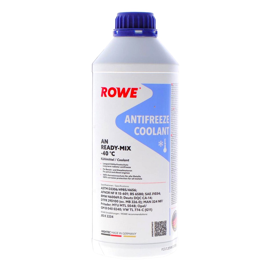 Готовий антифриз ROWE Hightec Antifreeze AN синій G11 -40 °C 1.5 л (21074001599) - zapix