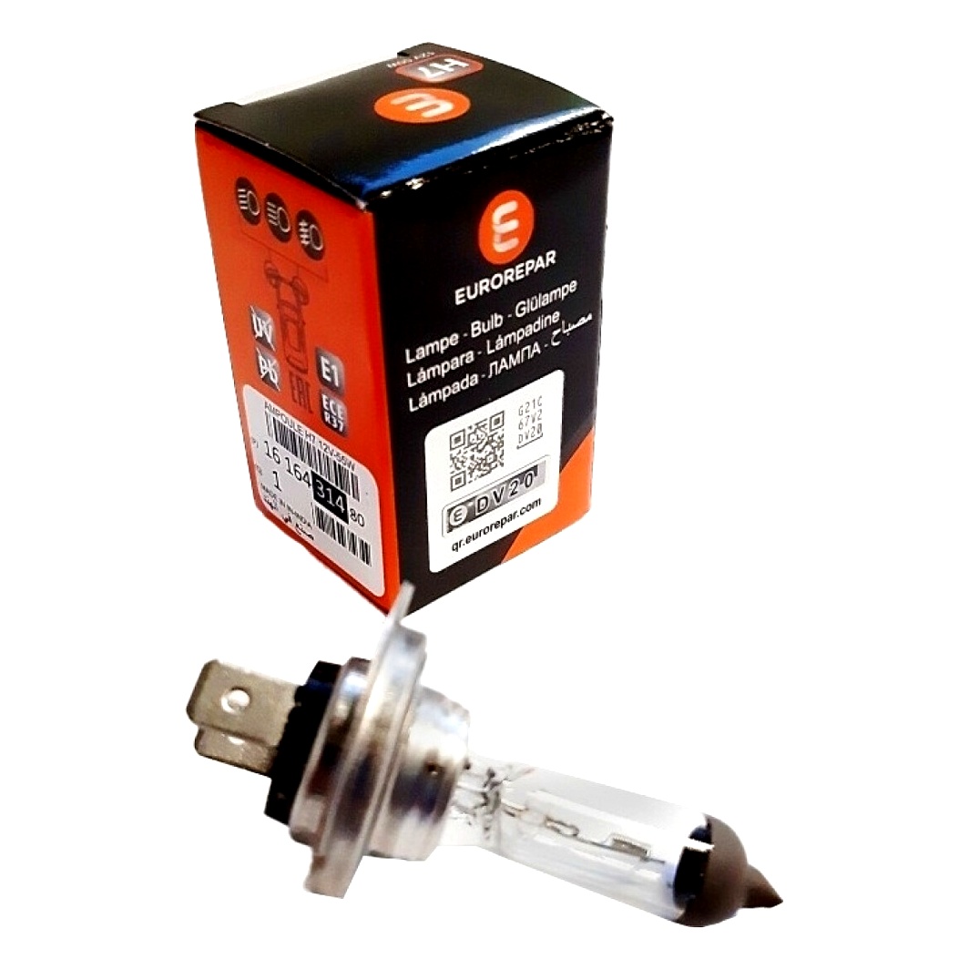 Автолампа галогенова EUROREPAR H7 PX26d 55W 12V прозора 1616431480 - zapix