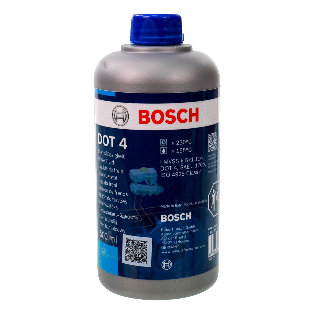 Гальмівна рідина BOSCH DOT 4 пластик 0.5 л 1987479106 - zapix
