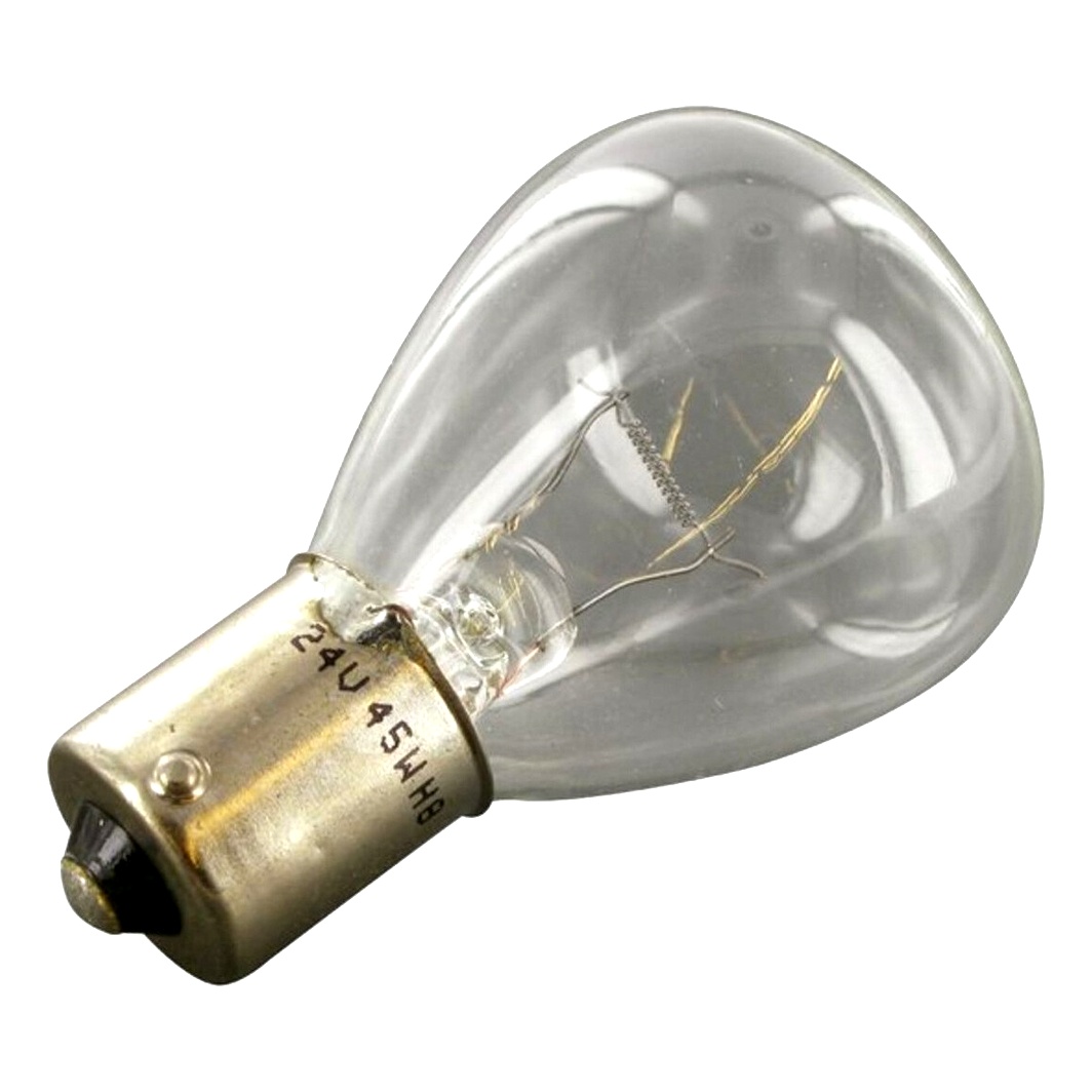 Автолампа розжарювання HELLA Heavy Duty P21W BA15s 45W 24V прозора 8GA002074241 - zapix