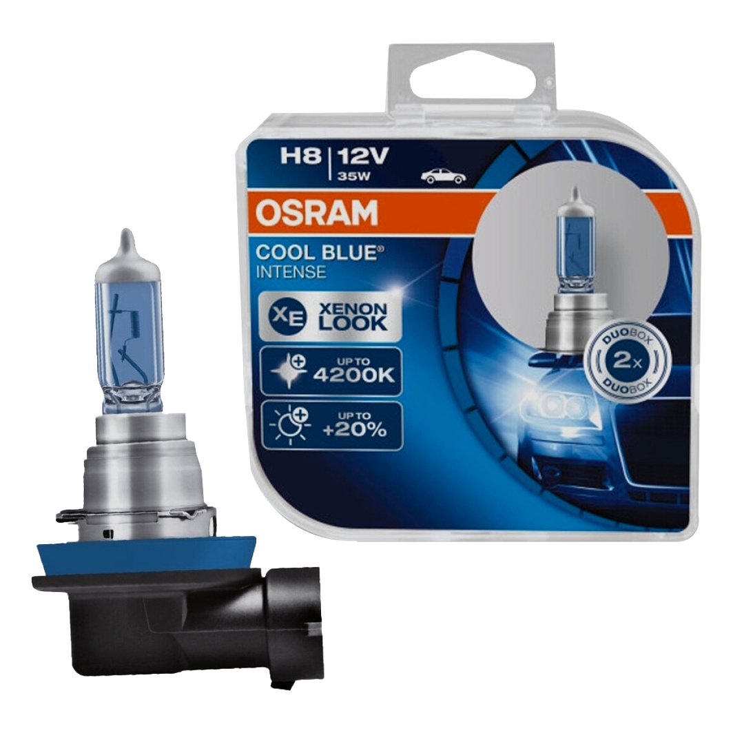 Автолампа галогеновая OSRAM Cool Blue Intense H8 PGJ19-1 35W 12V синяя 64212CBIDUO - zapix