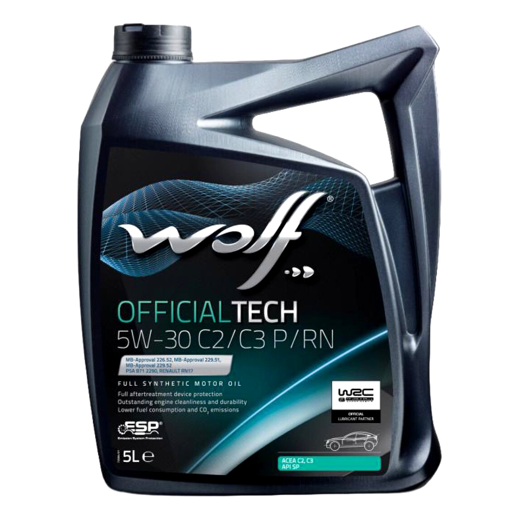 Моторное масло WOLF Officialtech C2/C3 P/RN 5W-30 5 л (1052550) - zapix