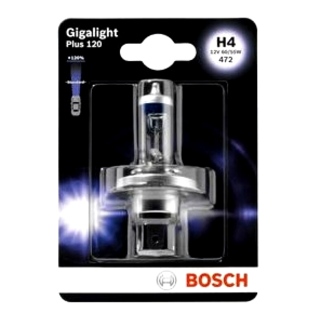 Автолампа галогенова BOSCH H4 P43t 55W 12V 1987301109 - zapix