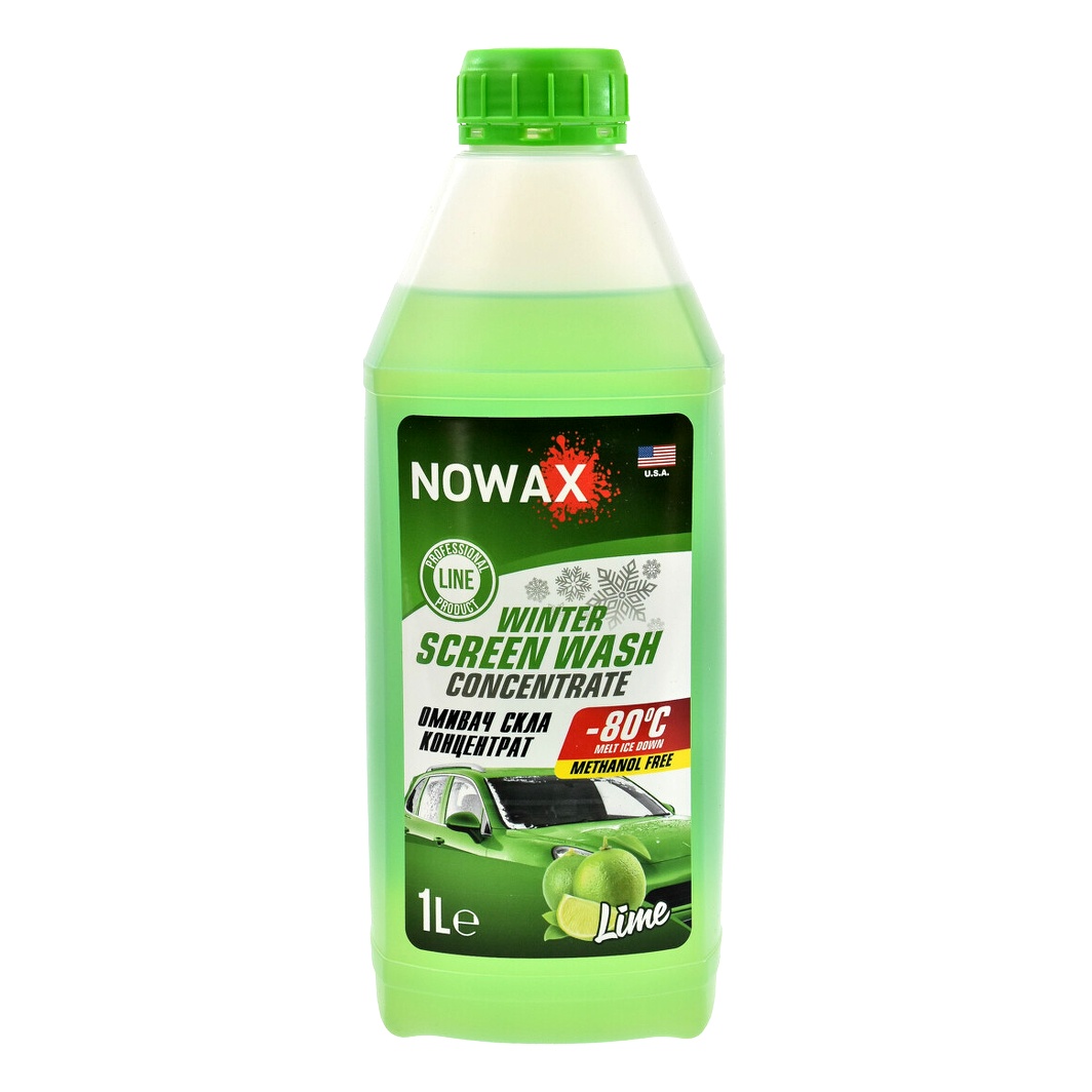 Омивач скла концентрат зимовий -80°С NOWAX лайм 1 л NX01170 - zapix