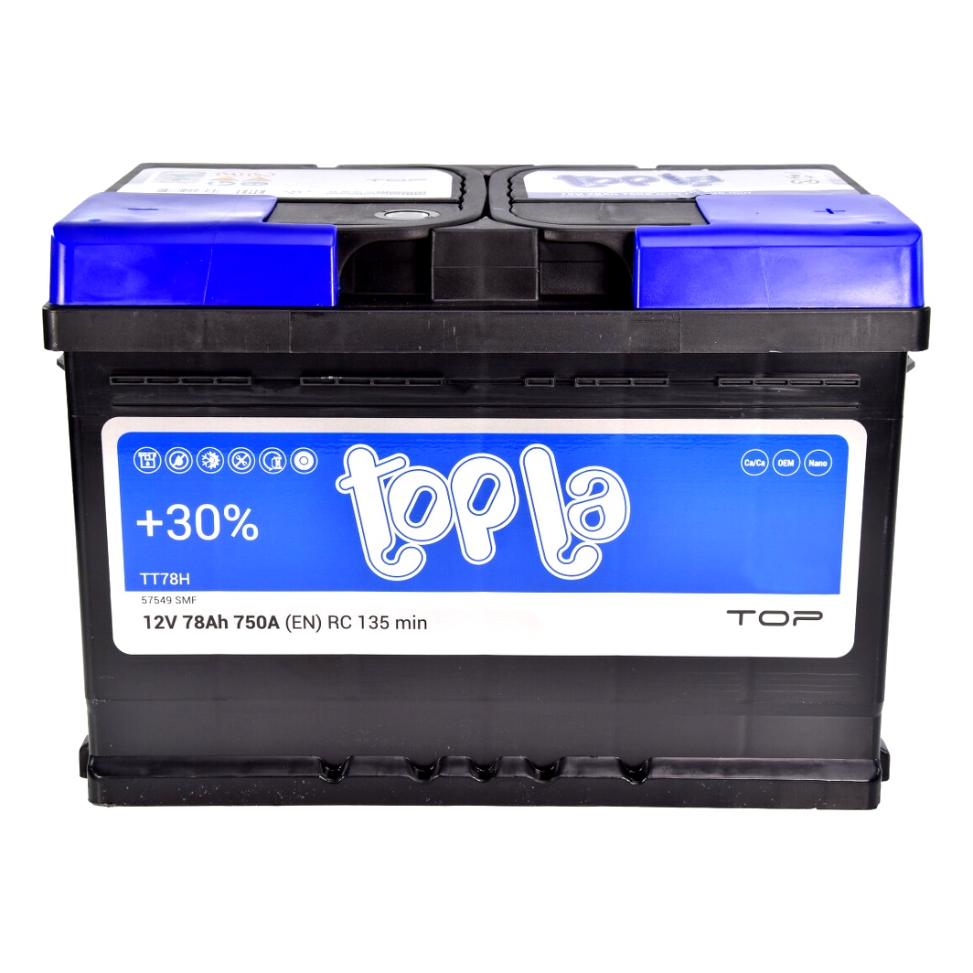 Акумулятор TOPLA Top 12V 78Ah 750A R+ 118678 - zapix
