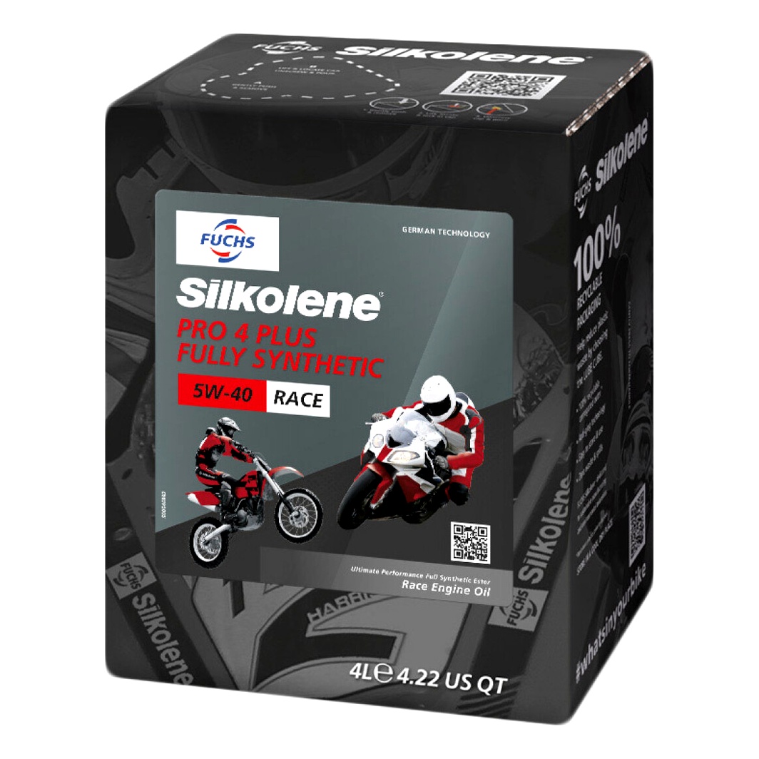 Моторное масло FUCHS Silkolene Pro 4 Plus 4T 5W-40 синтетическое 4 л 602013736 - zapix