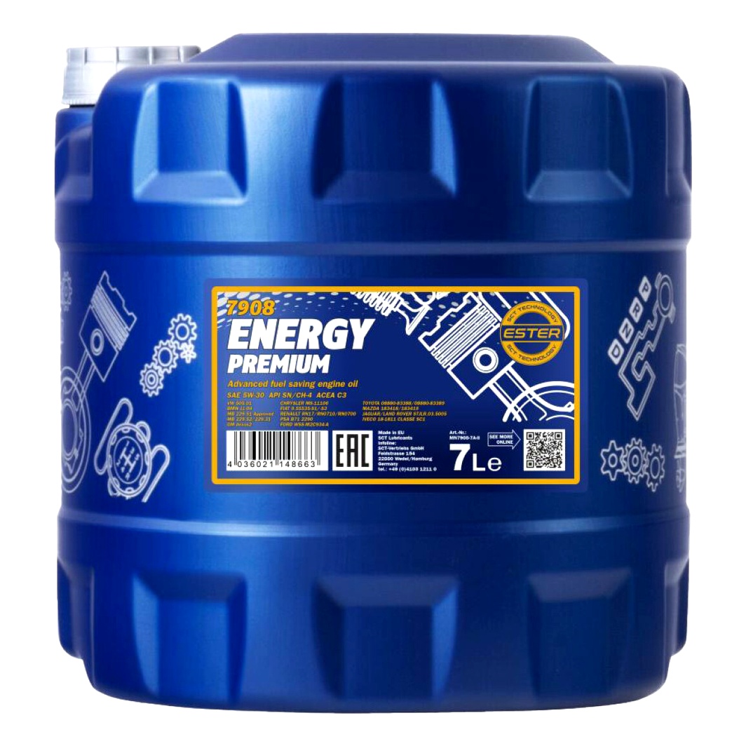 Моторна олива MANNOL Energy Premium 5W-30 7 л (MN79087) - zapix
