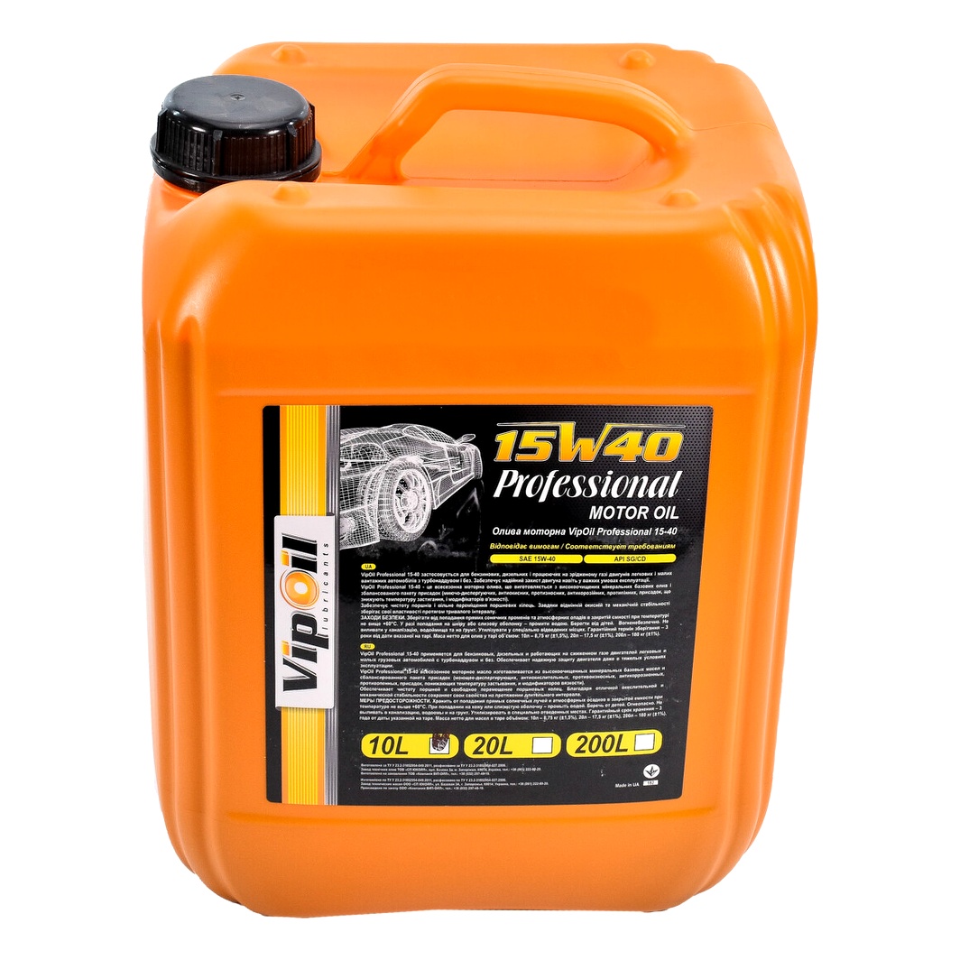Моторна олива VIPOIL Professional 15W-40 10 л (162845) - zapix