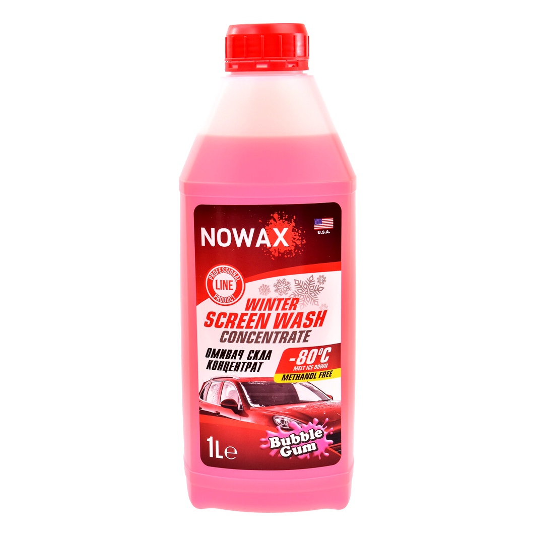 Омивач скла концентрат зимовий -80°С NOWAX bubble gum 1 л NX01171 - zapix