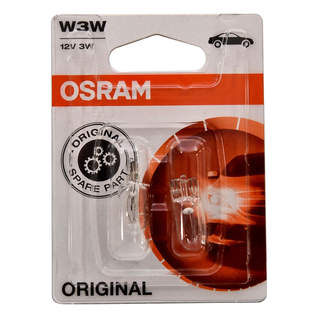 Автолампа розжарювання OSRAM Original W3W W2.1x9.5d 3W 12V прозора 282102B - zapix
