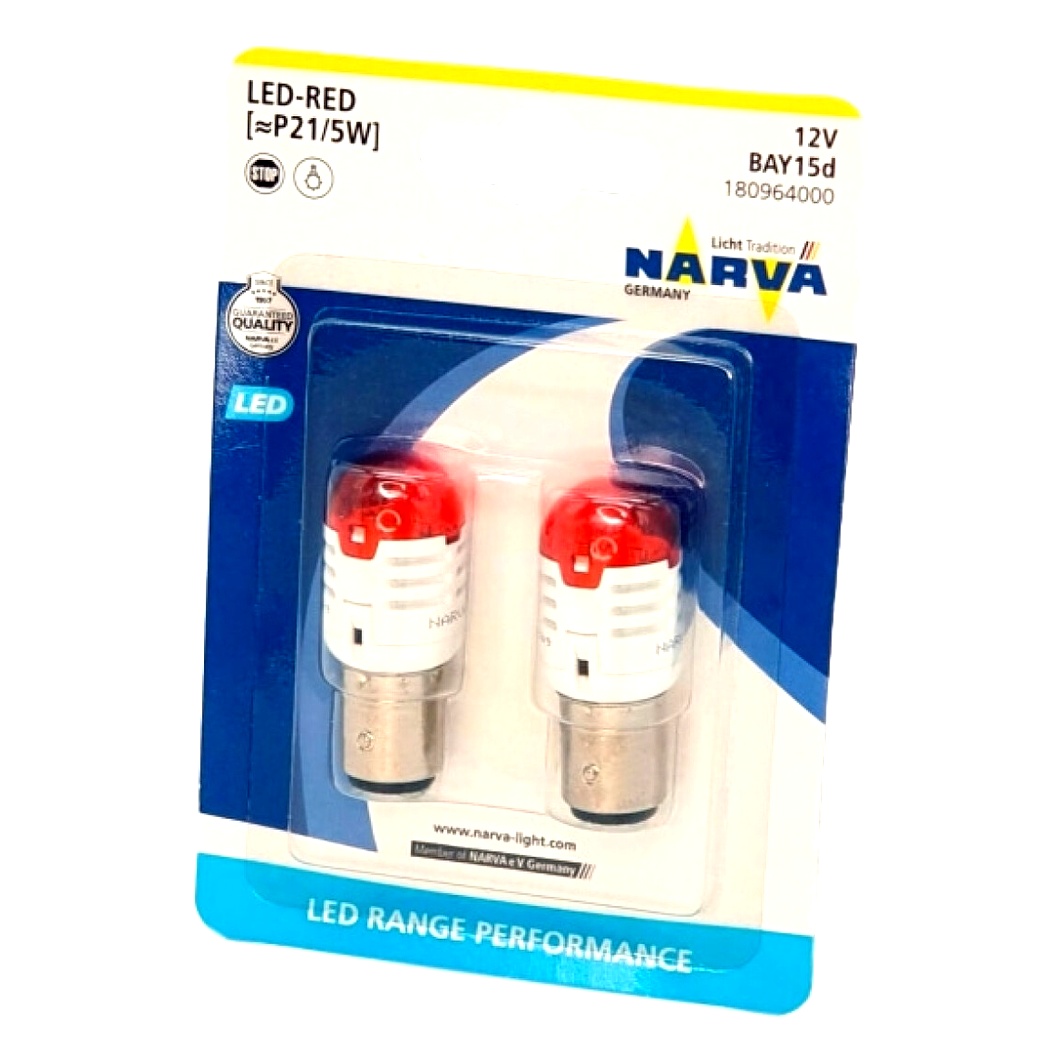 Автолампа LED (світлодіодна) NARVA P21/5W BAY15d 12V червона 180964000 - zapix