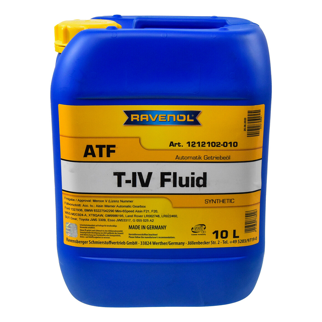 Трансмиссионное масло RAVENOL ATF T-IV Fluid 10 л 1212102010 - zapix