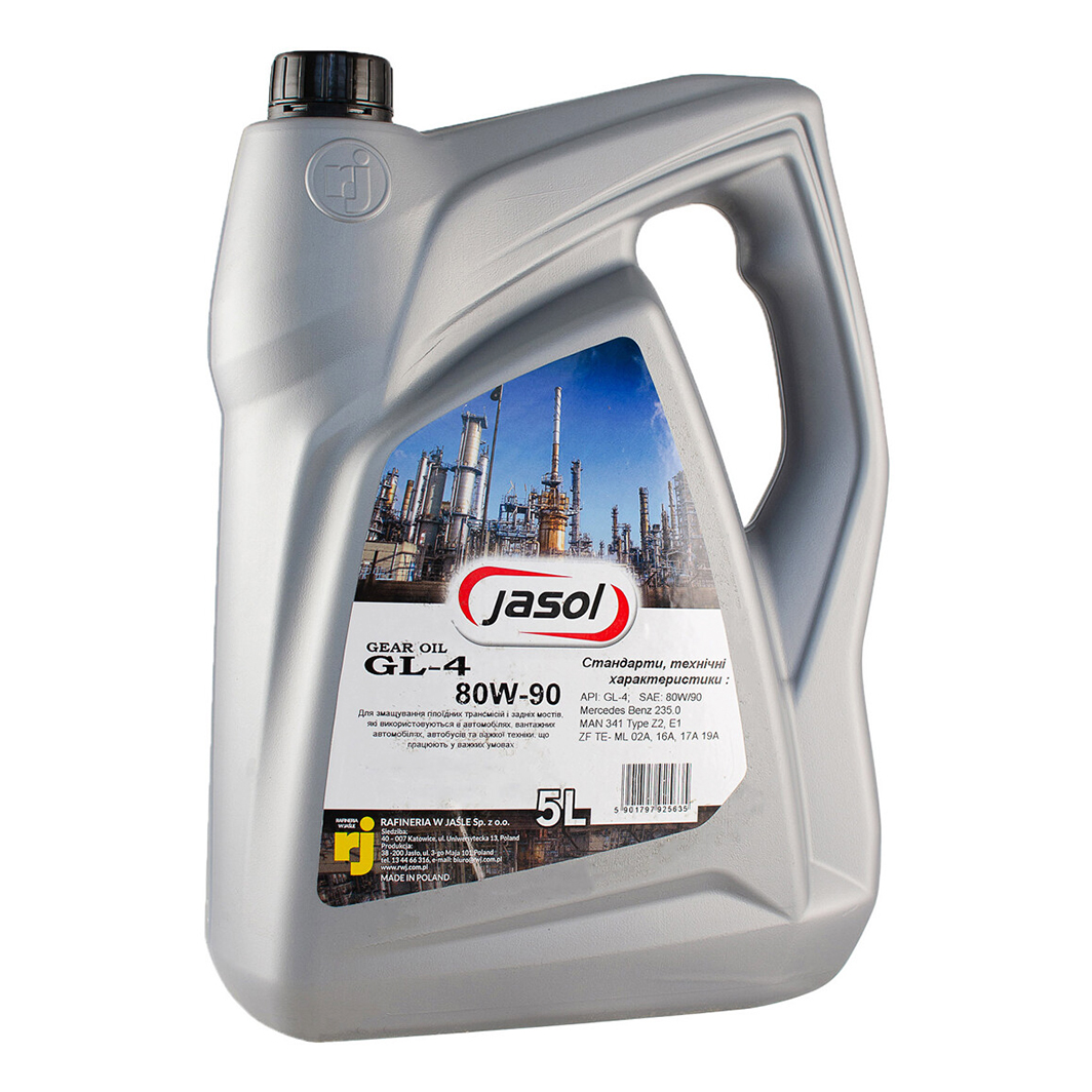 Трансмиссионное масло JASOL Gear Oil GL-4 80W-90 5 л 325086 - zapix