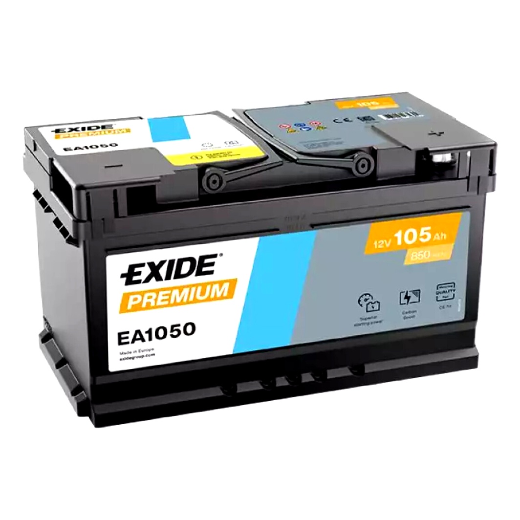 Акумулятор EXIDE Premium 12V 105Ah 850A R+ EA1050 - zapix