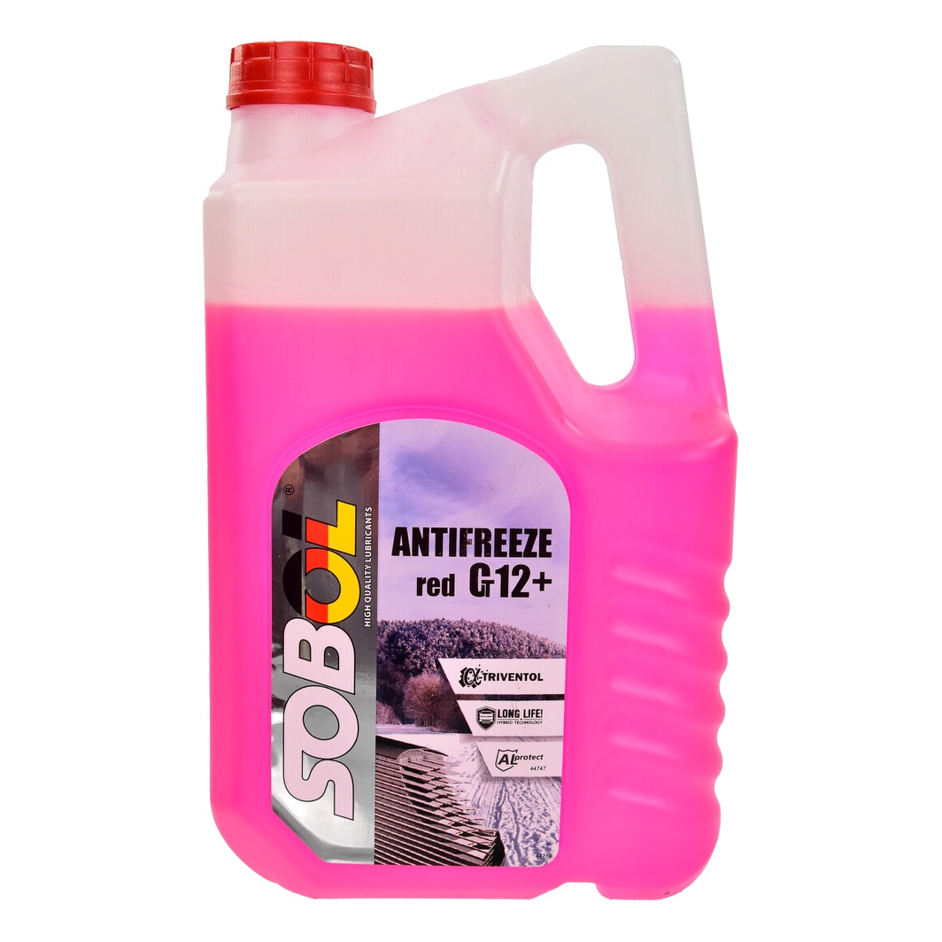 Готовий антифриз SOBOL червоний G12+ -30 °C 5 л (7744) - zapix