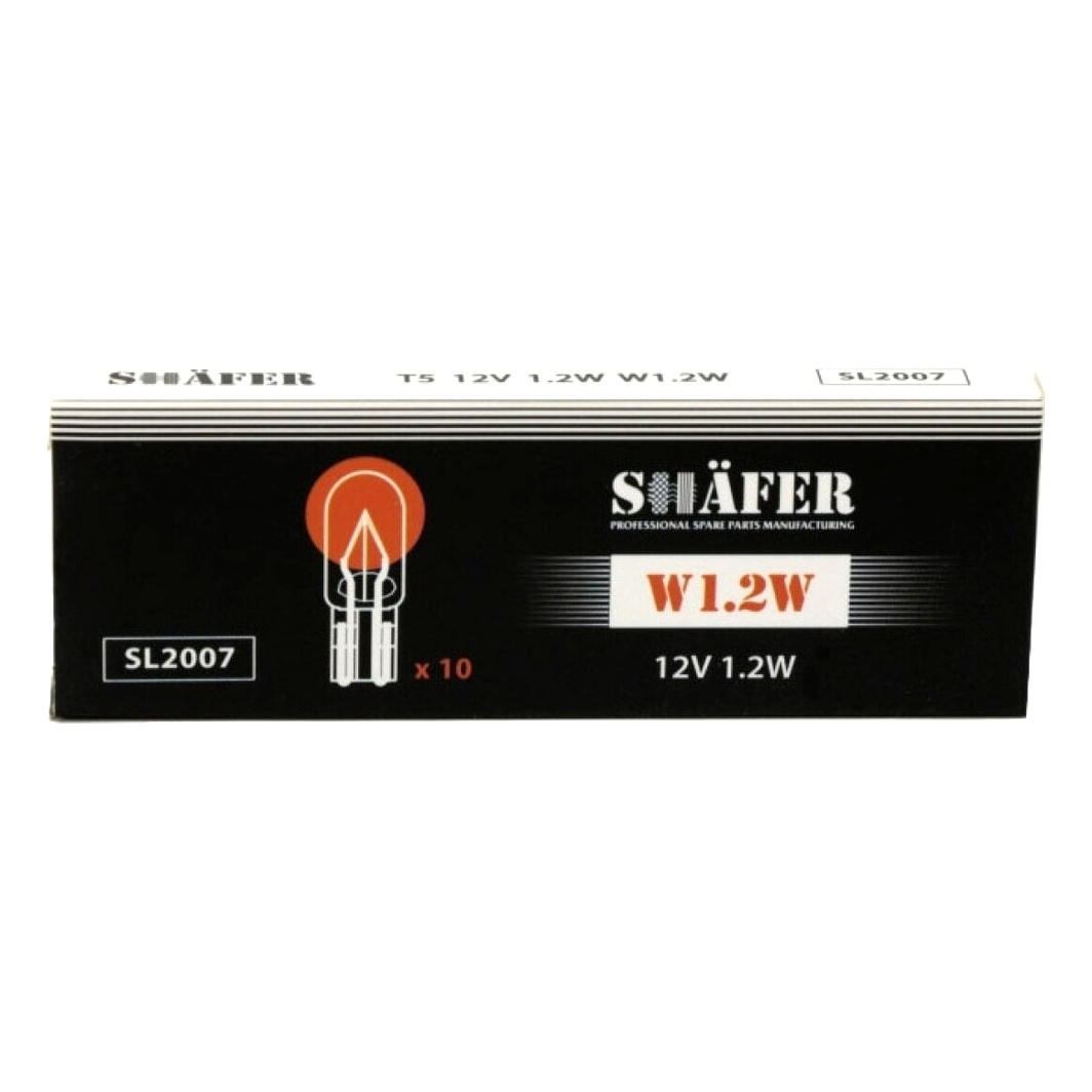 Автолампа розжарювання SHAFER W1.2W W2x4.6d 1.2W 12V прозора SL2007 - zapix