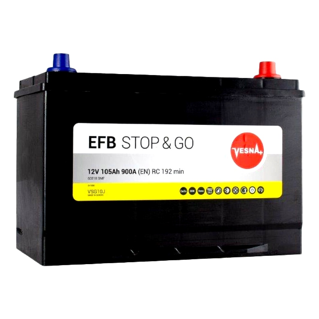 Акумулятор VESNA Premium Stop&Go EFB 12V 105Ah 900A R+ 313005 - zapix