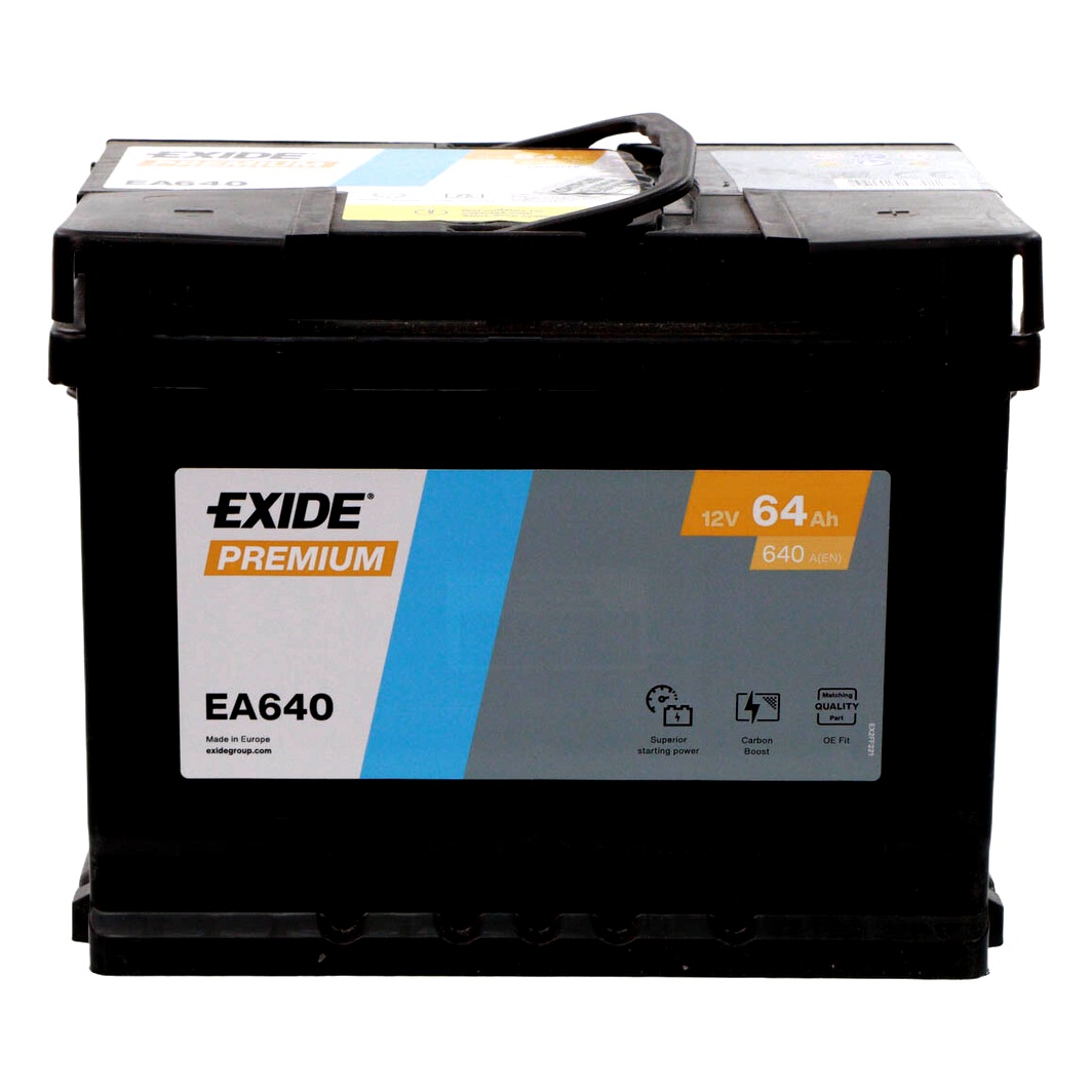 Акумулятор EXIDE Premium 12V 64Ah 640A R+ EA640 - zapix