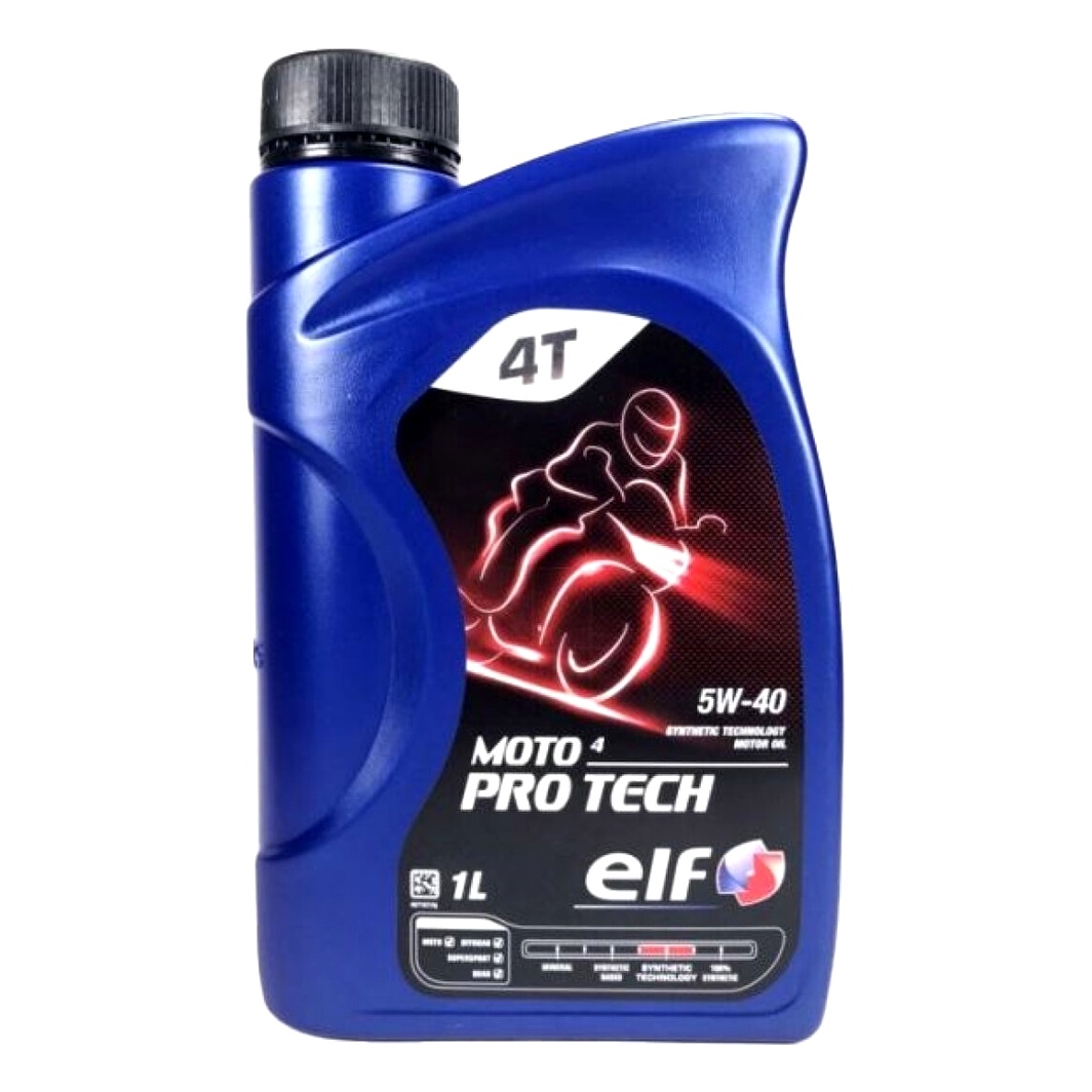 Моторное масло ELF Moto 4 Pro Tech 4T 5W-40 синтетическое 1 л 198259 - zapix