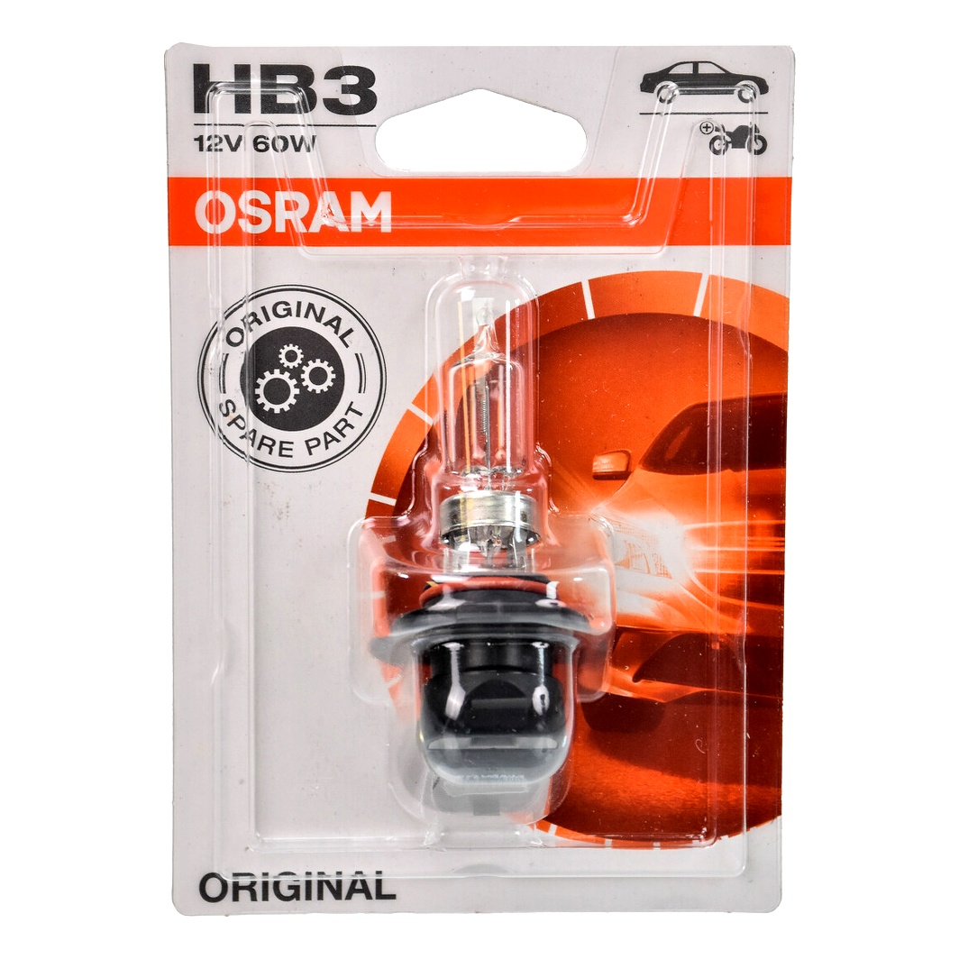 Автолампа галогенова OSRAM HB3 P20d 60W 12V прозора 900501B - zapix