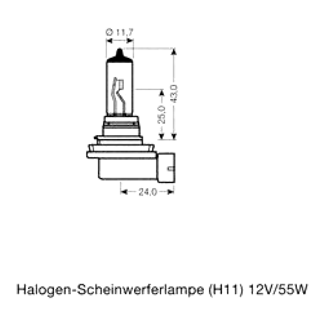Автолампа галогенова OSRAM Truckstar Pro H11 PGJ19-2 70W 24V прозора 64216TSP - zapix