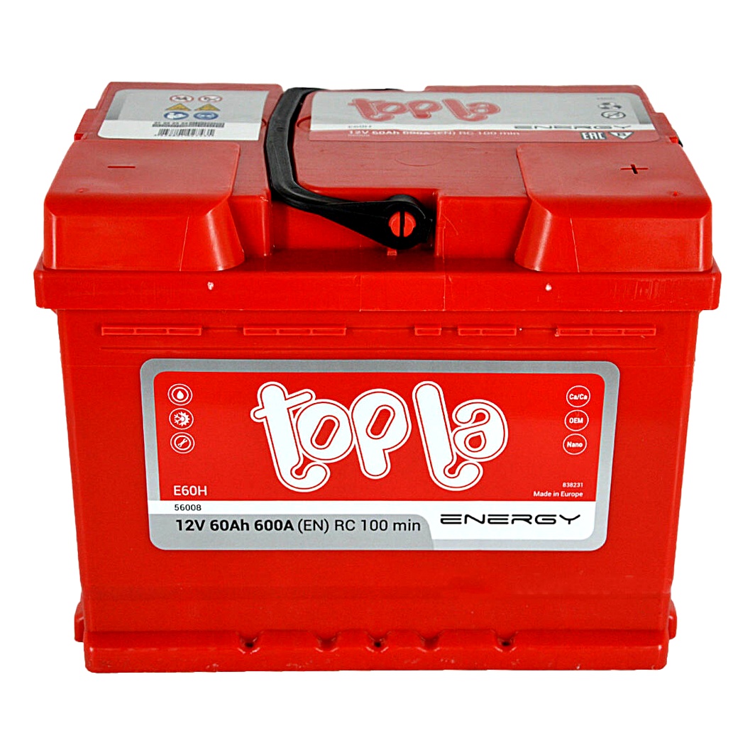 Акумулятор TOPLA Energy 12V 60Ah 600A R+ E60H - zapix
