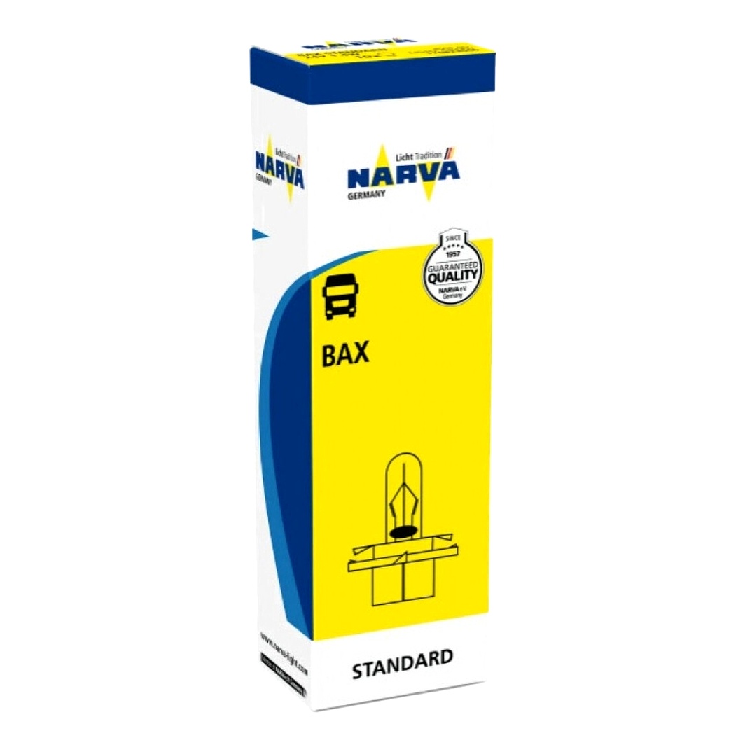 Автолампа розжарювання NARVA Standard BAX BX8.4d 1.4W 24V прозора 17082 - zapix
