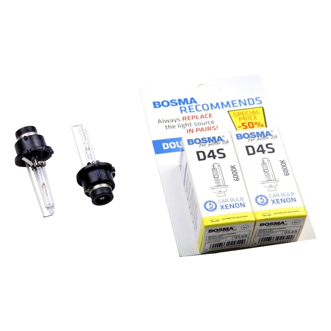 Автолампа ксенонова BOSMA D4S P32d-5 35W 42V прозора 9549D - zapix