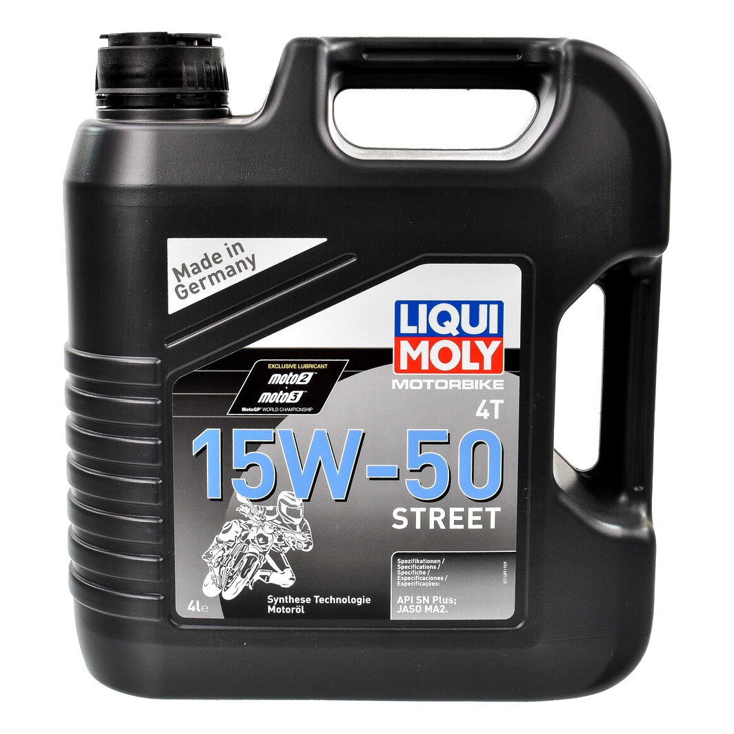 Моторное масло LIQUI MOLY Motorbike 4T Street 4T 15W-50 синтетическое 4 л 1689 - zapix