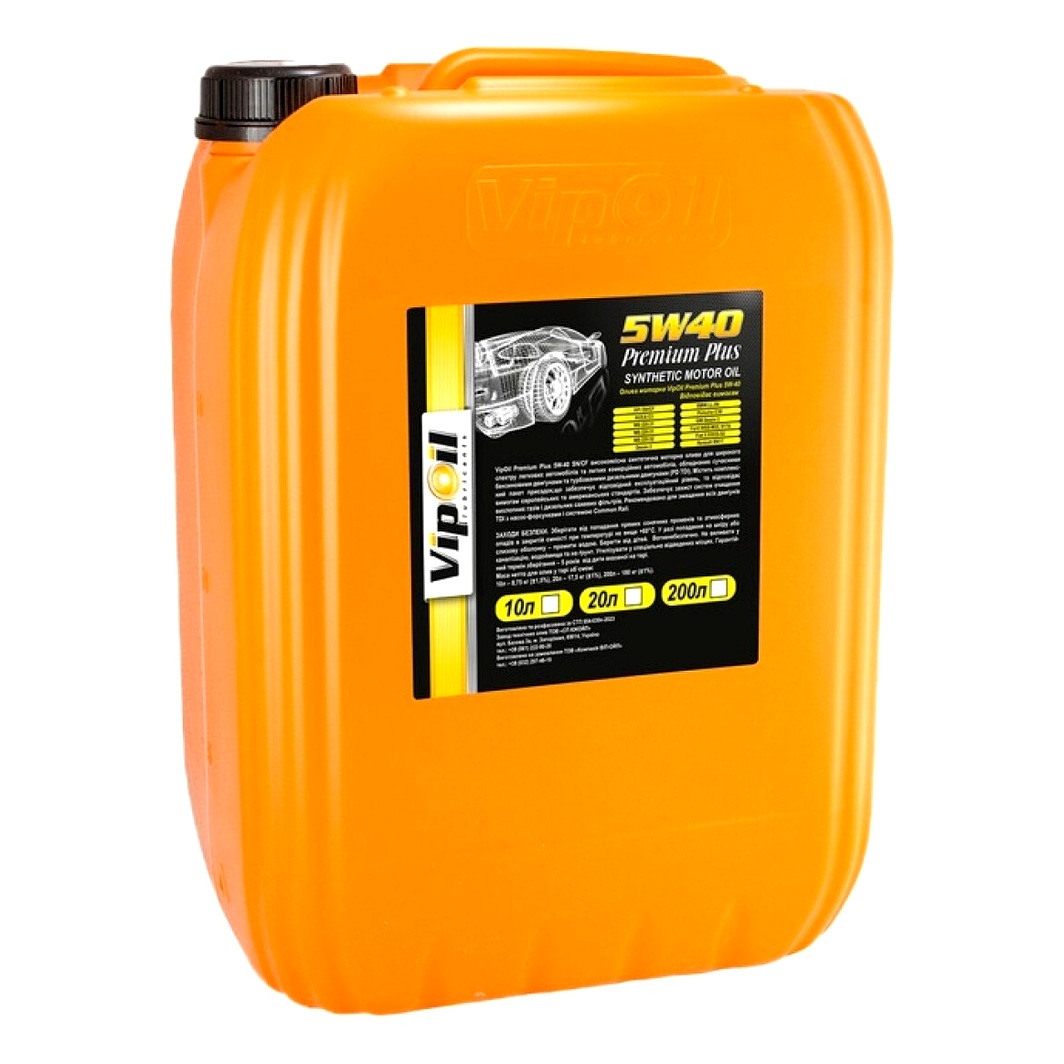 Моторна олива VIPOIL Premium Plus 5W-40 20 л (0644119) - zapix