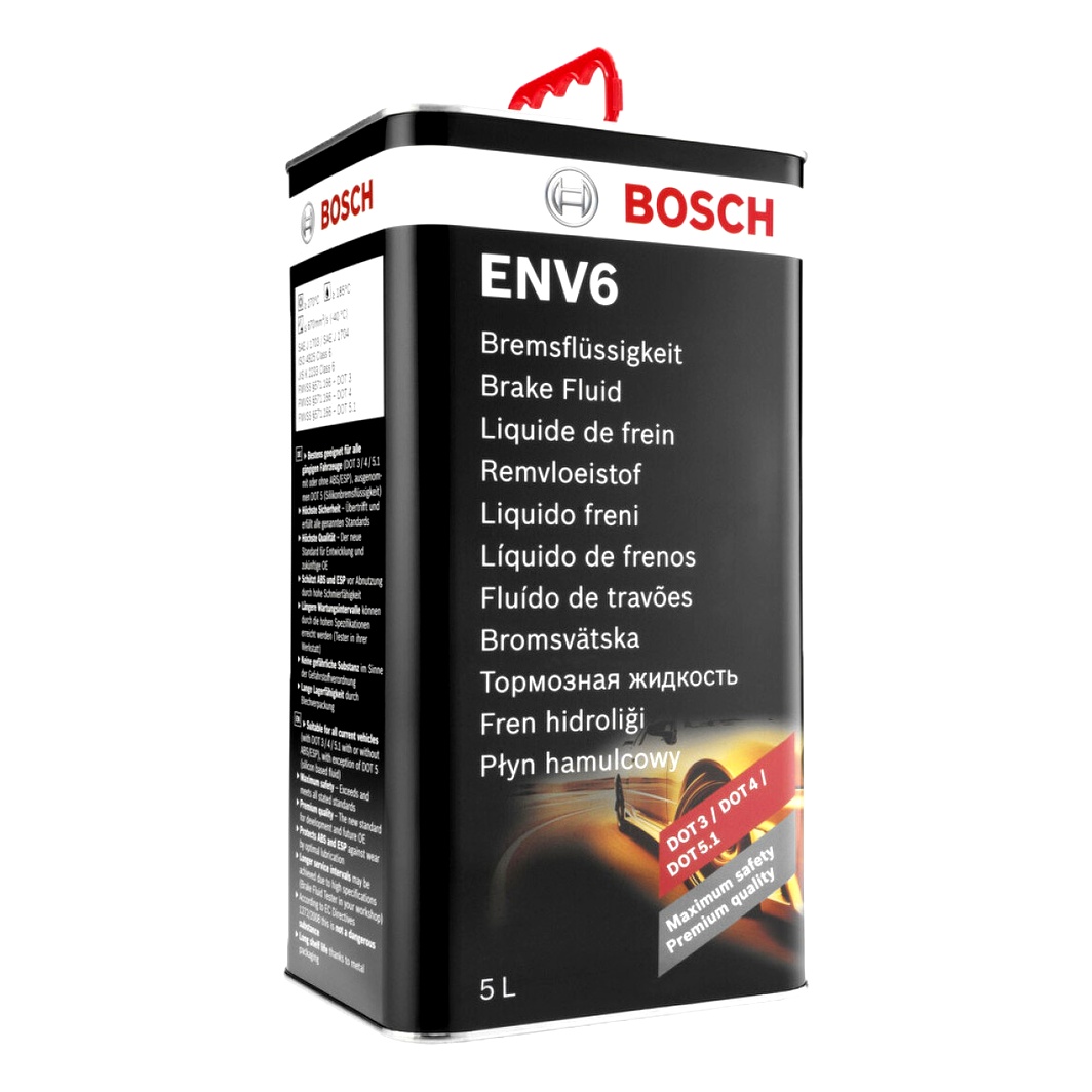 Гальмівна рідина BOSCH DOT 5.1 ENV6 метал 5 л 1987479208 - zapix