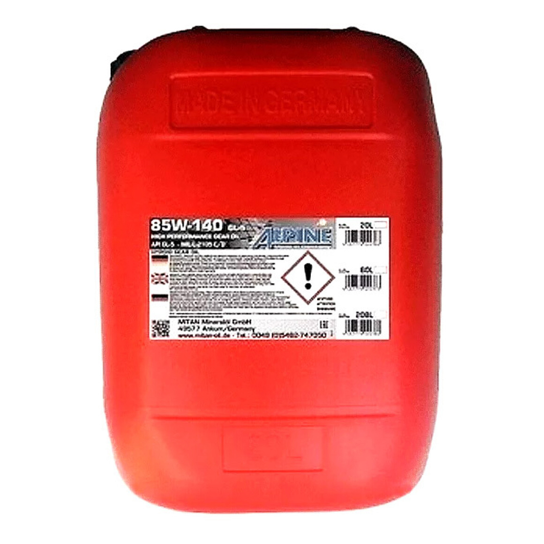 Трансмісійна олива ALPINE High Performance Gear Oil GL-5 85W-140 20 л 0100783 - zapix