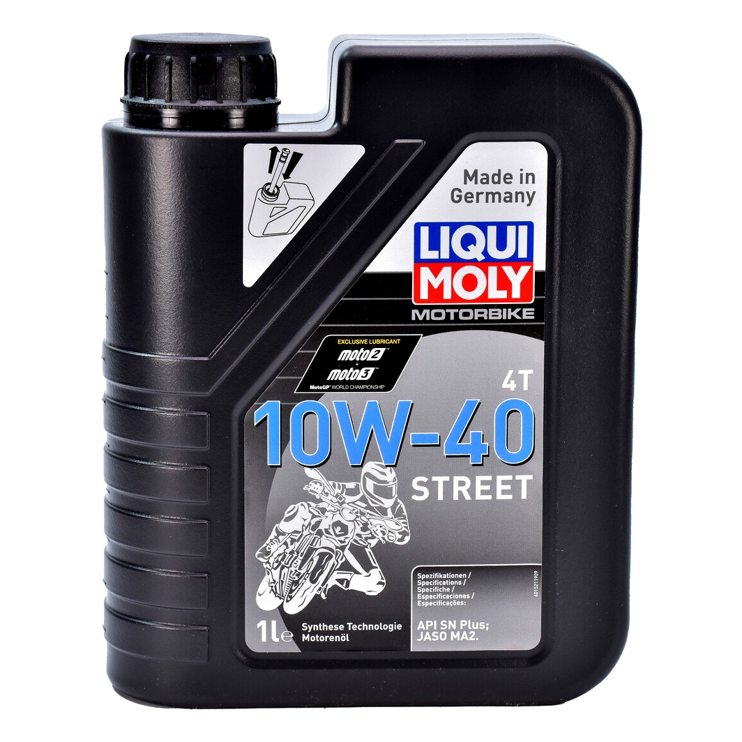 Моторное масло LIQUI MOLY Motorbike Street 4T 10W-40 полусинтетическое 1 л 7609 - zapix