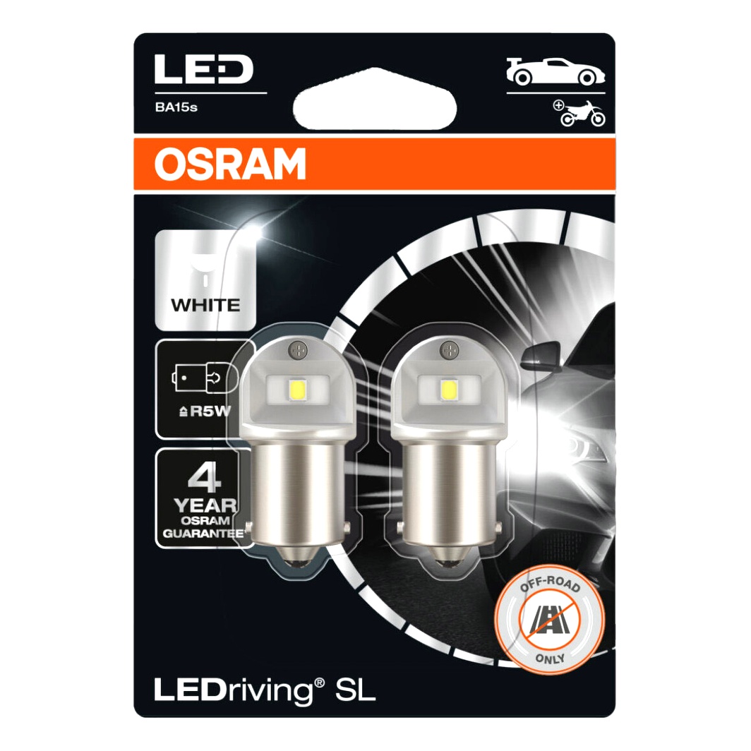 Автолампа LED (светодиодная) OSRAM LEDriving SL R10W BA15s 1.2W 12V 5008DWP02B - zapix