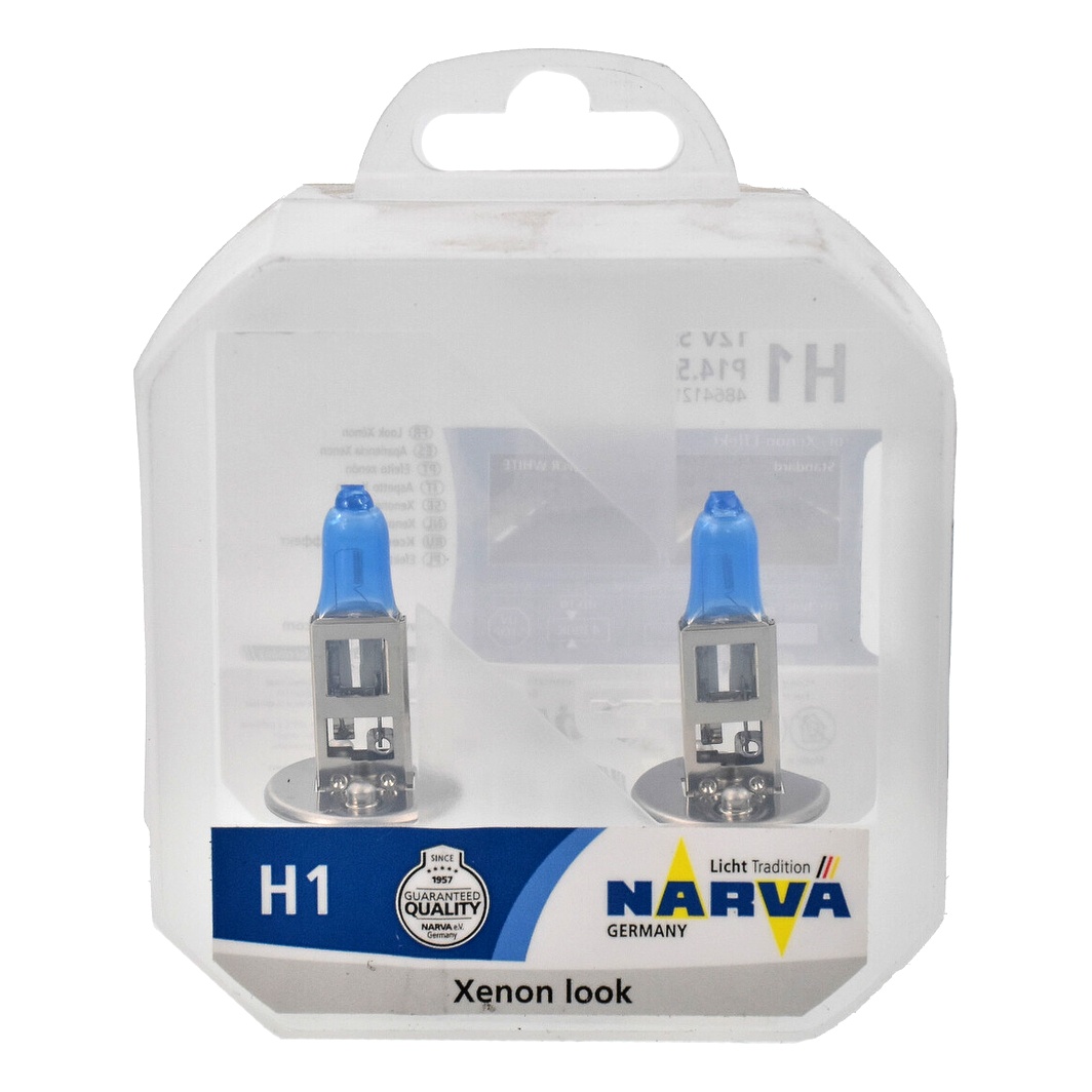 Автолампа галогеновая NARVA Range Power White H1 P14.5s 55W 12V темно-голубая 48641S2 - zapix