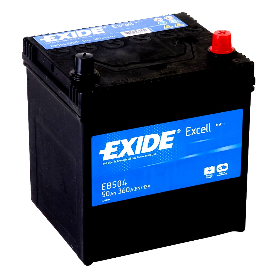 Акумулятор EXIDE Excell 12V 50Ah 360A R+ EB504 - zapix