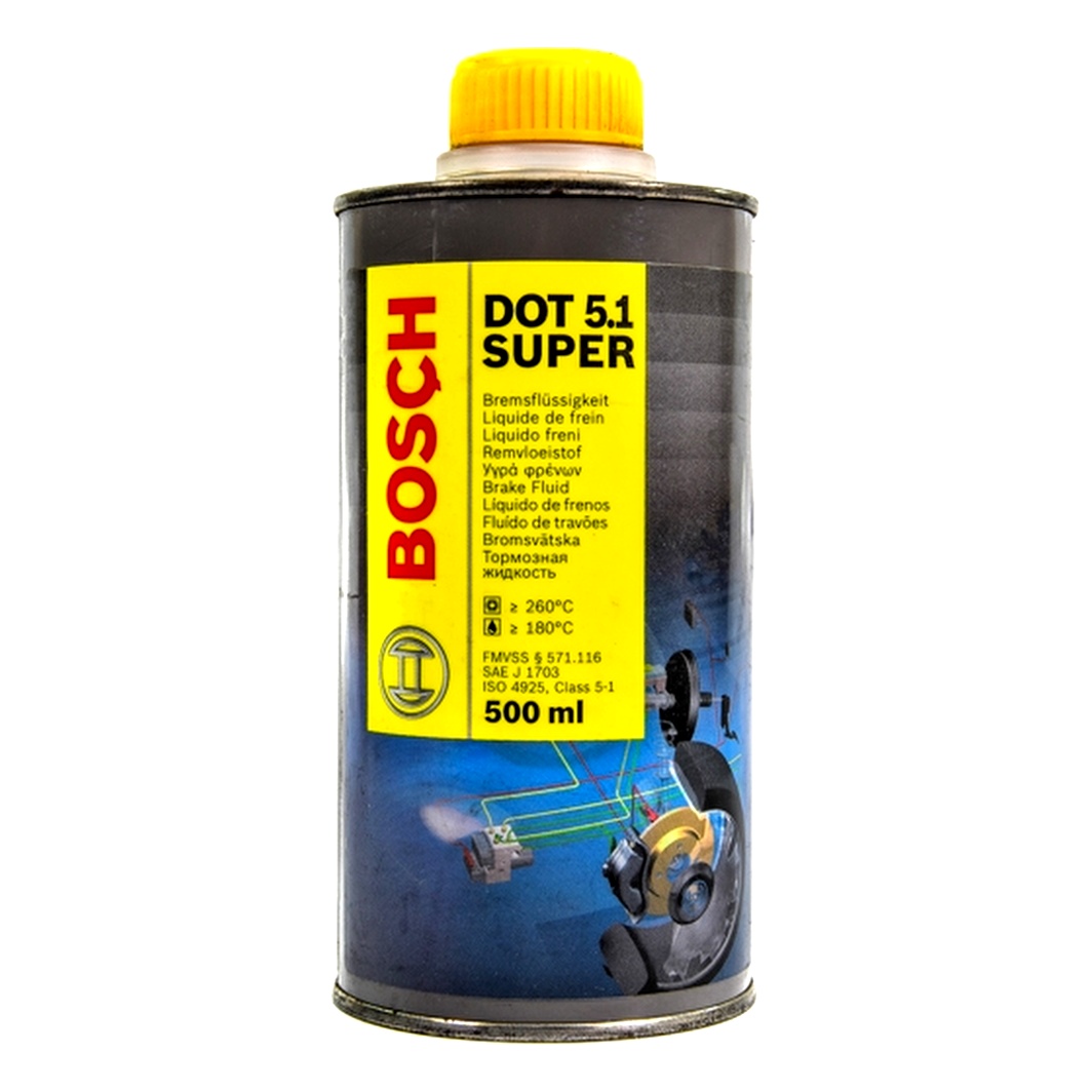Гальмівна рідина BOSCH DOT 5.1 Super метал 0.5 л 1987479040 - zapix