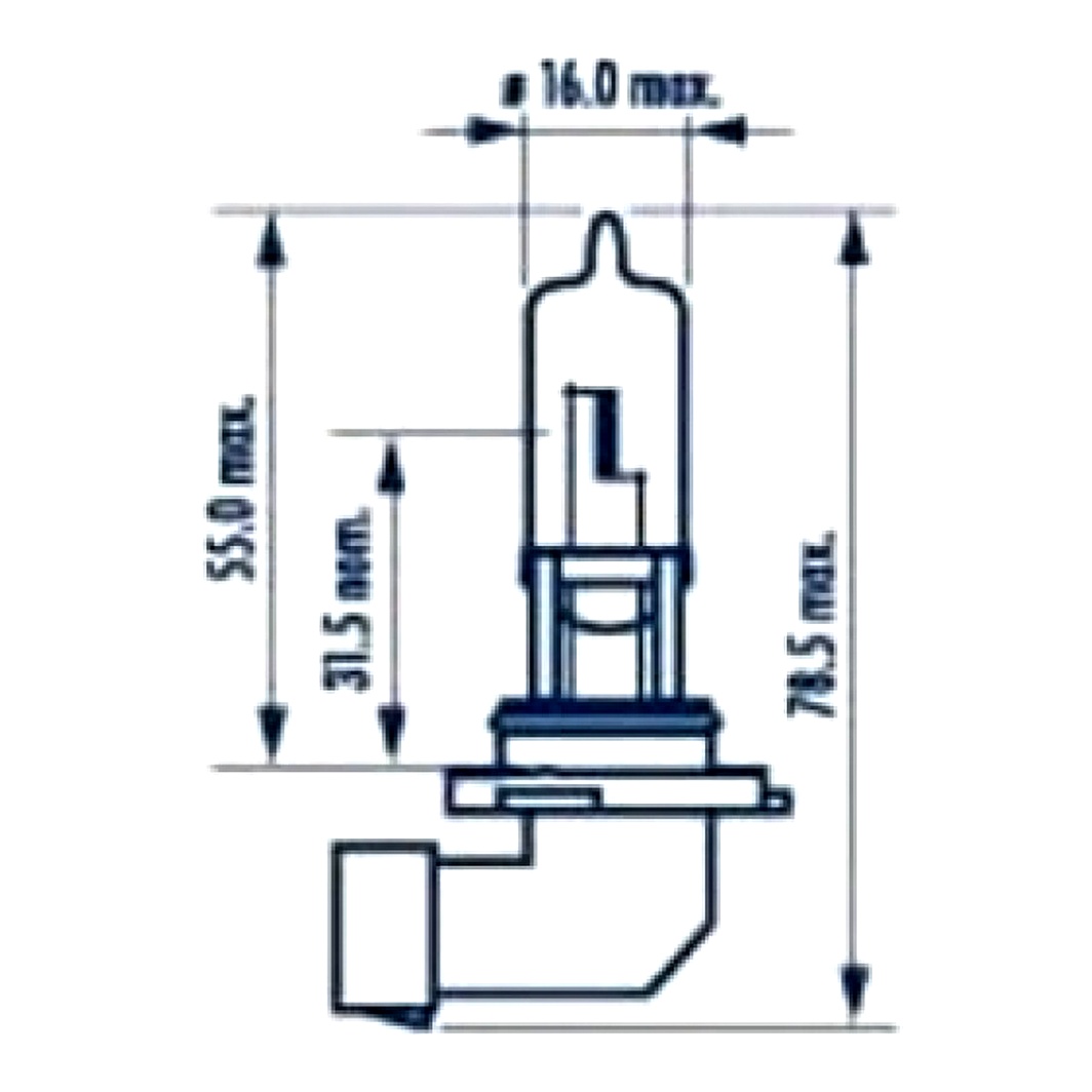 Автолампа галогеновая NARVA Range Power Blue+ HB3 P20d 60W 12V светло-голубая 48616 - zapix