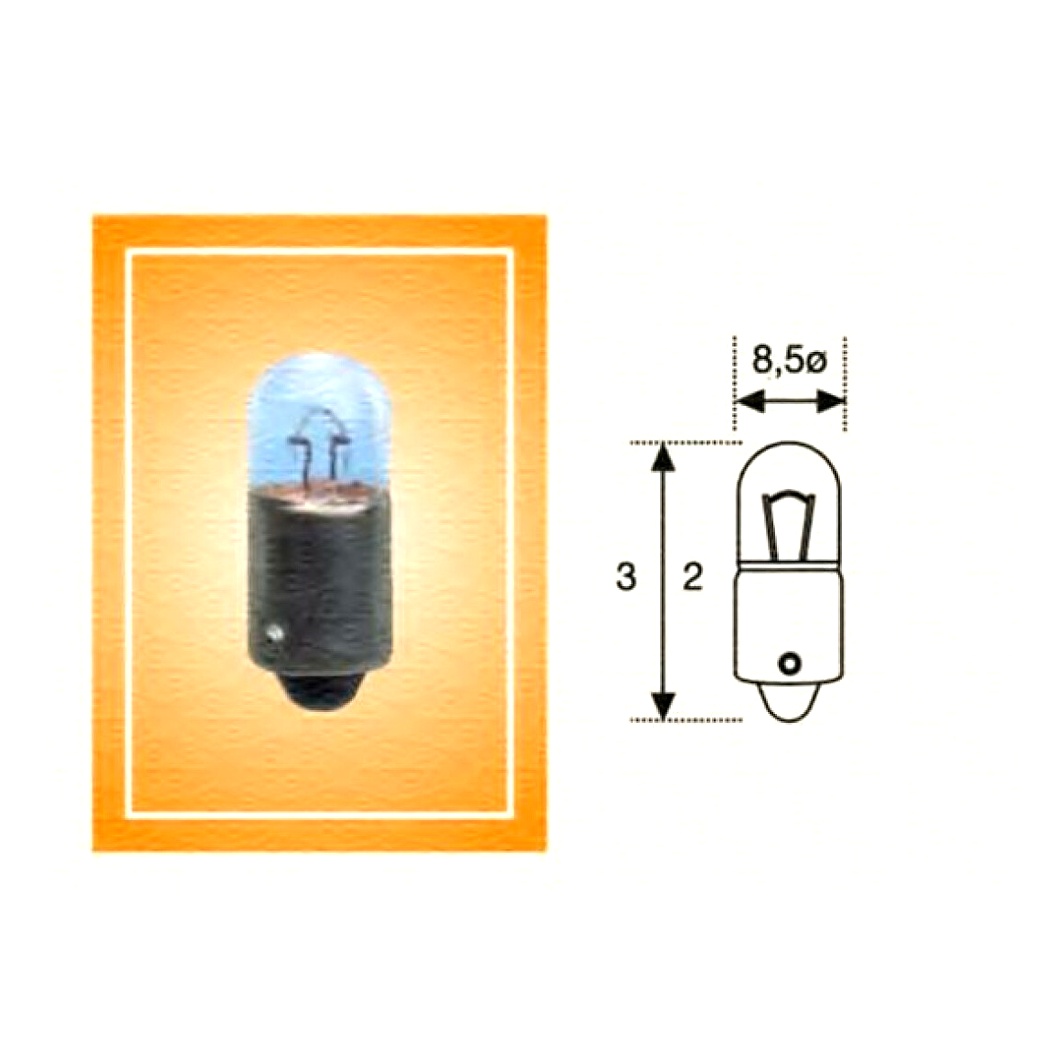 Автолампа розжарювання MAGNETI MARELLI T3W BA9s 3W 24V прозора 002894200000 - zapix