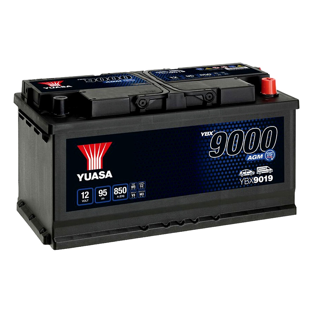 Акумулятор YUASA AGM Start Stop 12V 95Ah 850A R+ YBX9019 - zapix