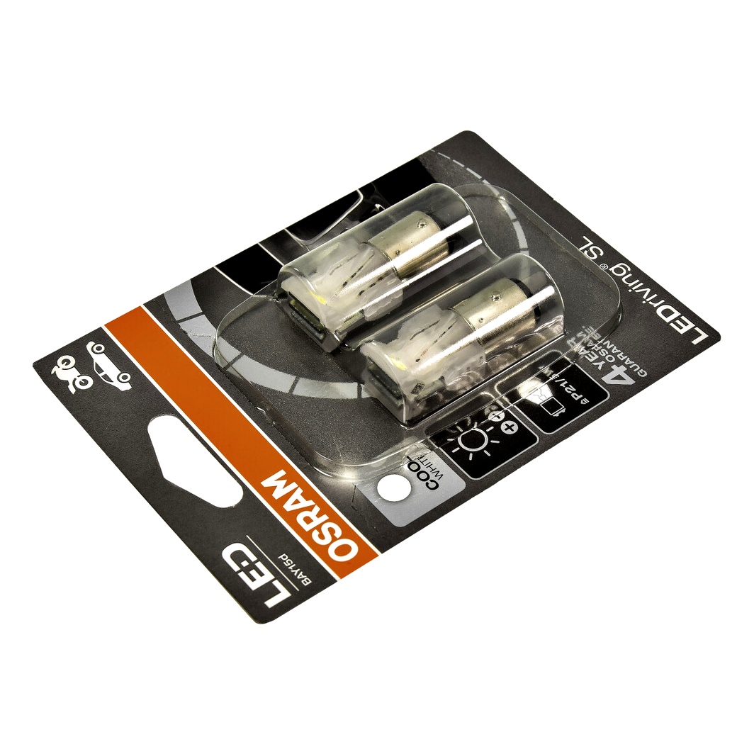 Автолампа LED (светодиодная) OSRAM P21/5W BAY15d 2.5W 12V 1457CW02B - zapix